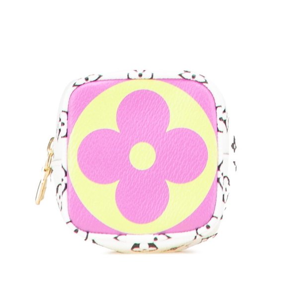 Louis Vuitton Monogram Giant Porte Monnaie Cube Mini Pouch M67669 White Leath... - Picture 1 of 11